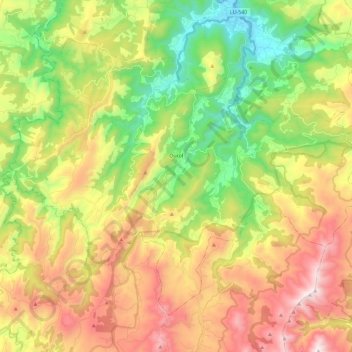 Mappa topografica Ourol, altitudine, rilievo