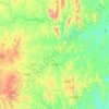 Mappa topografica Piritiba, altitudine, rilievo