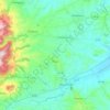 Mappa topografica Treia, altitudine, rilievo