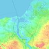 Mappa topografica Rostock, altitudine, rilievo