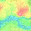 Mappa topografica Brown Township, altitudine, rilievo