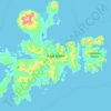 Mappa topografica Adak Island, altitudine, rilievo