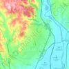 Mappa topografica Fiano Romano, altitudine, rilievo