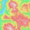 Mappa topografica Magnifica Comunità degli Altipiani Cimbri, altitudine, rilievo