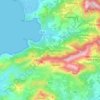 Mappa topografica Calcatoggio, altitudine, rilievo