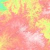 Mappa topografica Alto Garças, altitudine, rilievo