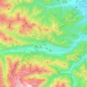 Mappa topografica Demonte, altitudine, rilievo