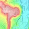 Mappa topografica Le Broc, altitudine, rilievo