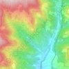 Mappa topografica Saturnana, altitudine, rilievo