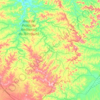 Mappa topografica São Diogo, altitudine, rilievo