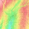Mappa topografica Indianapolis, altitudine, rilievo