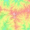 Mappa topografica Laranjeiras do Sul, altitudine, rilievo