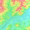 Mappa topografica Nottingham, altitudine, rilievo
