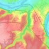 Mappa topografica Bonnières-sur-Seine, altitudine, rilievo