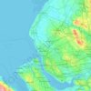 Mappa topografica Merseyside, altitudine, rilievo