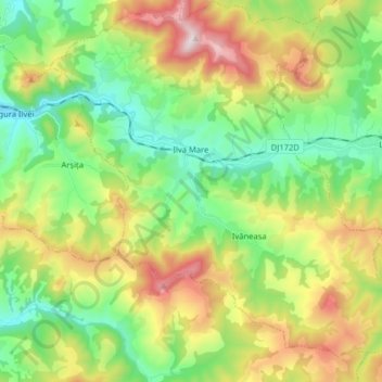 Mappa topografica Ilva Mare, altitudine, rilievo