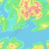 Mappa topografica Nordland, altitudine, rilievo