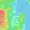 Mappa topografica Gunning Cove, altitudine, rilievo