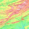 Mappa topografica Schuylkill County, altitudine, rilievo