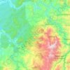 Mappa topografica Los Andes Sotomayor, altitudine, rilievo