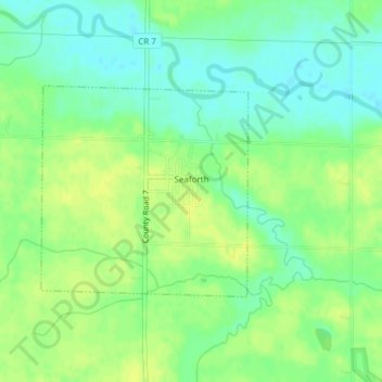 Mappa topografica Seaforth, altitudine, rilievo