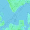 Mappa topografica Hampton Roads, altitudine, rilievo
