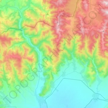 Mappa topografica Poian, altitudine, rilievo