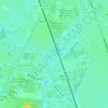 Mappa topografica 12277, altitudine, rilievo
