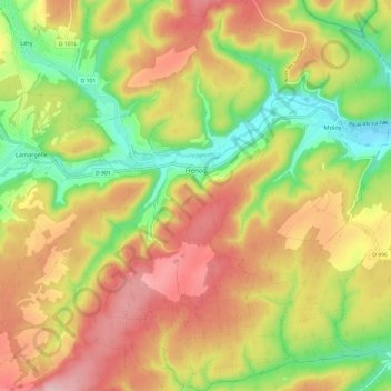 Mappa topografica Frénois, altitudine, rilievo