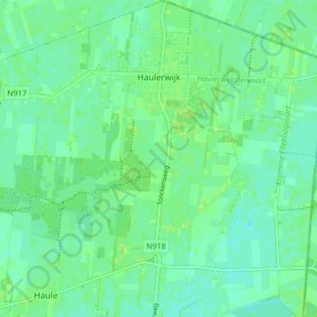 Mappa topografica Haulerwijk, altitudine, rilievo