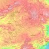 Mappa topografica Castilla-La Mancha, altitudine, rilievo