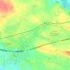 Mappa topografica Curragh, altitudine, rilievo