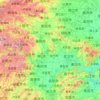 Mappa topografica Hubei, altitudine, rilievo