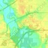 Mappa topografica Riverton, altitudine, rilievo