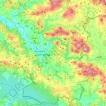 Mappa topografica 92431, altitudine, rilievo