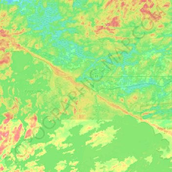Mappa topografica Machin Township, altitudine, rilievo