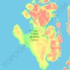 Mappa topografica Isola Principe di Galles, altitudine, rilievo