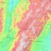 Mappa topografica Cundinamarca, altitudine, rilievo
