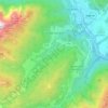 Mappa topografica Voltago Agordino, altitudine, rilievo