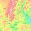 Mappa topografica 黎城县, altitudine, rilievo