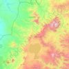 Mappa topografica ሰሜን ጎንደር, altitudine, rilievo