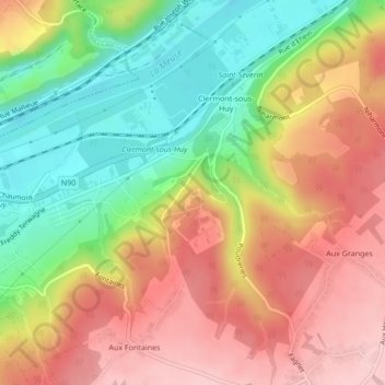 Mappa topografica 4480, altitudine, rilievo