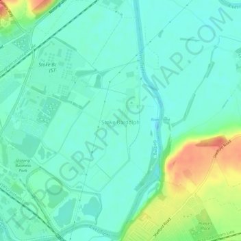 Mappa topografica Stoke Bardolph, altitudine, rilievo