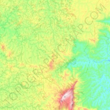 Mappa topografica Santa Rita de Ibitipoca, altitudine, rilievo