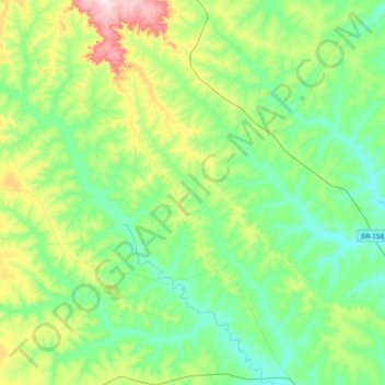 Mappa topografica Alto Santana, altitudine, rilievo