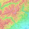 Mappa topografica Walliser Alpen, altitudine, rilievo
