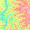 Mappa topografica Humphreys County, altitudine, rilievo