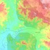 Mappa topografica Millstream, altitudine, rilievo