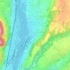 Mappa topografica Fleurieu-sur-Saône, altitudine, rilievo