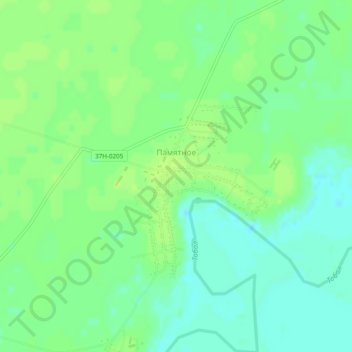 Mappa topografica Памятное, altitudine, rilievo